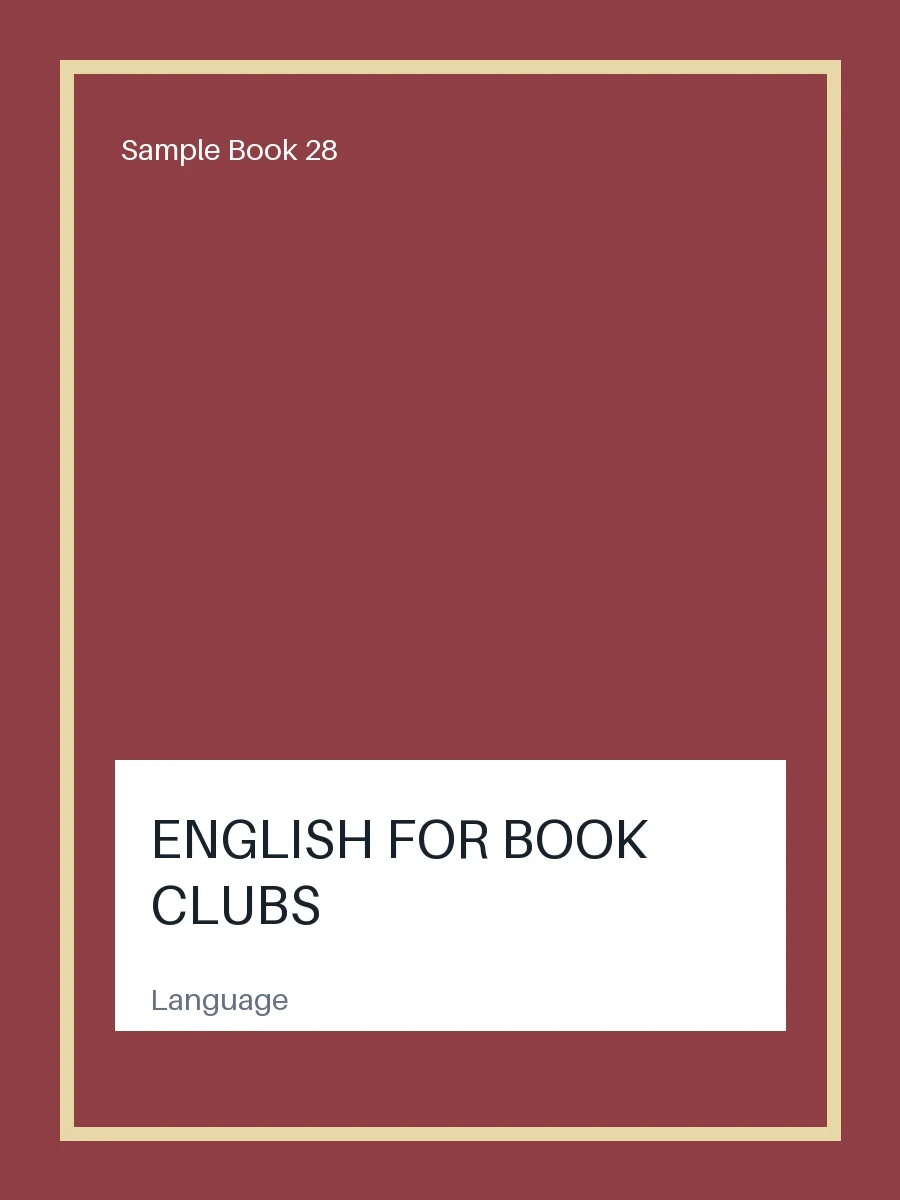 English for Book Clubs